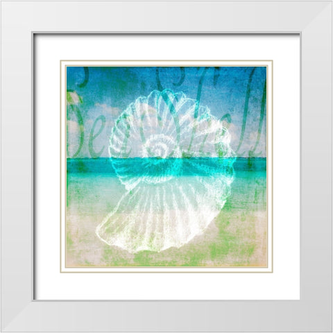 Sea 5 White Modern Wood Framed Art Print with Double Matting by LightBoxJournal
