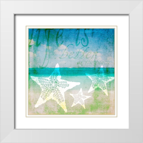 Sea 6 White Modern Wood Framed Art Print with Double Matting by LightBoxJournal