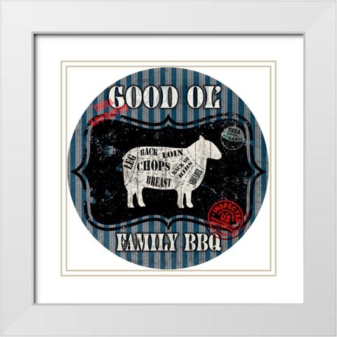 Good Ol Family BBQ Round 2 White Modern Wood Framed Art Print with Double Matting by LightBoxJournal