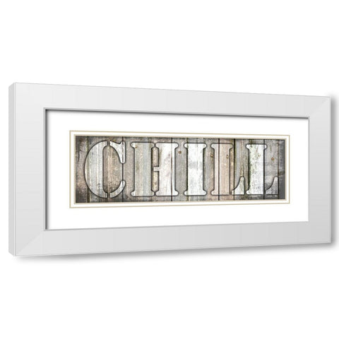 Country Sign V1 1 White Modern Wood Framed Art Print with Double Matting by LightBoxJournal