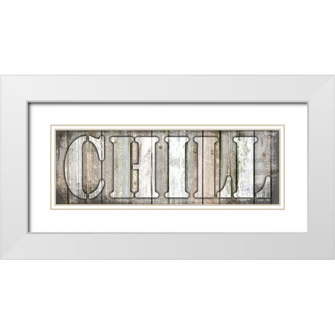 Country Sign V1 1 White Modern Wood Framed Art Print with Double Matting by LightBoxJournal