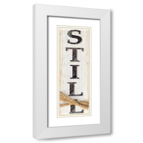 Country Wood Sign V1 3 White Modern Wood Framed Art Print with Double Matting by LightBoxJournal