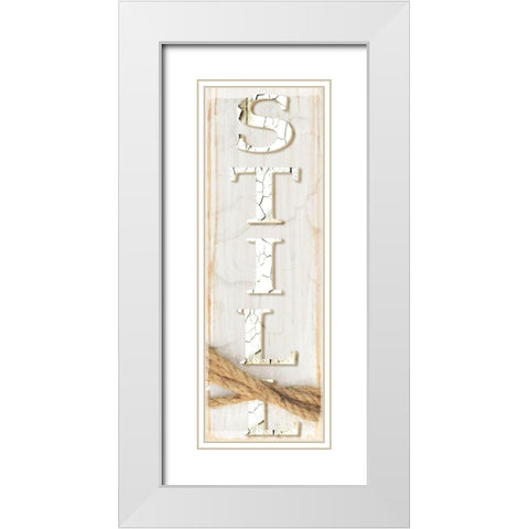 Country Wood Sign V2 3 White Modern Wood Framed Art Print with Double Matting by LightBoxJournal