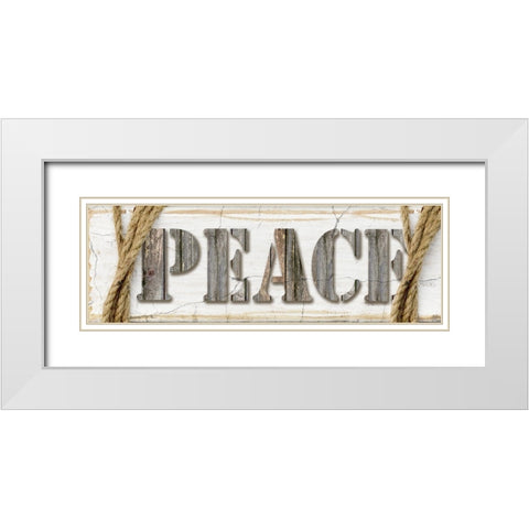 Country Wood Sign V3 1 White Modern Wood Framed Art Print with Double Matting by LightBoxJournal