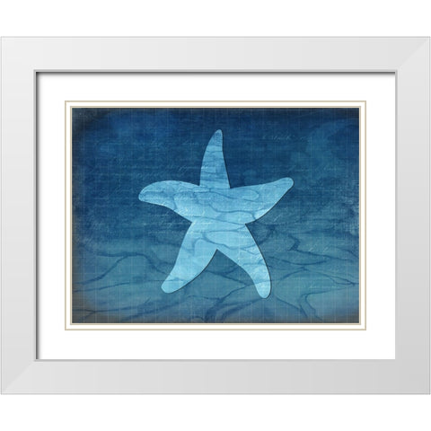 Gypsy Blue Cyanotype V6 White Modern Wood Framed Art Print with Double Matting by LightBoxJournal