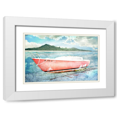 Gypsy Boat White Modern Wood Framed Art Print with Double Matting by LightBoxJournal