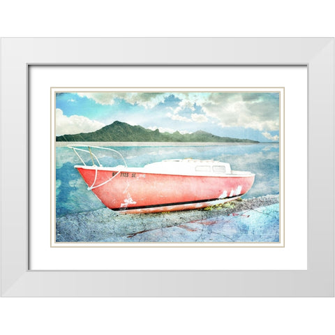 Gypsy Boat White Modern Wood Framed Art Print with Double Matting by LightBoxJournal