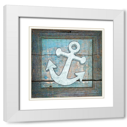 Gypsy Sea Blue Framed 1 White Modern Wood Framed Art Print with Double Matting by LightBoxJournal