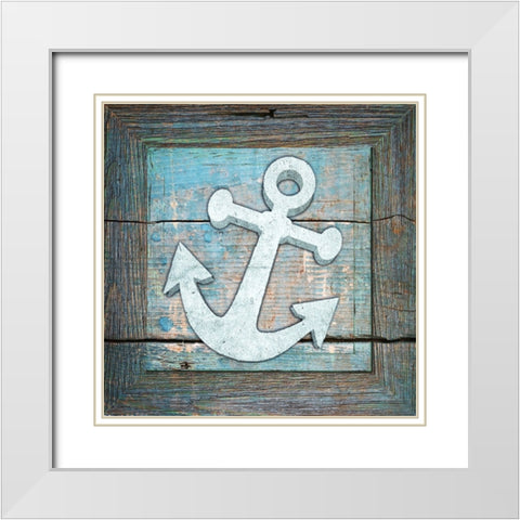 Gypsy Sea Blue Framed 1 White Modern Wood Framed Art Print with Double Matting by LightBoxJournal