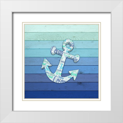 Gypsy Sea Blue V2 2 White Modern Wood Framed Art Print with Double Matting by LightBoxJournal
