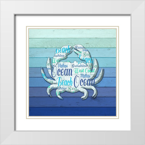 Gypsy Sea Blue V2 3 White Modern Wood Framed Art Print with Double Matting by LightBoxJournal