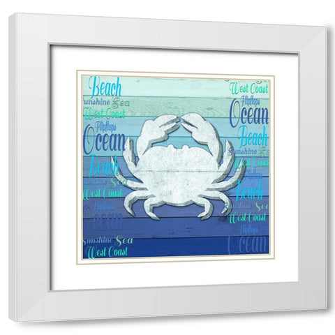 Gypsy Sea Blue V3 3 White Modern Wood Framed Art Print with Double Matting by LightBoxJournal