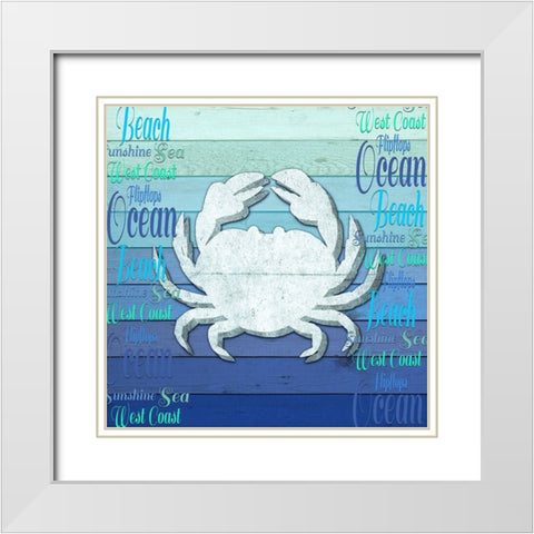 Gypsy Sea Blue V3 3 White Modern Wood Framed Art Print with Double Matting by LightBoxJournal