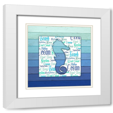 Gypsy Sea Blue V4 1 White Modern Wood Framed Art Print with Double Matting by LightBoxJournal