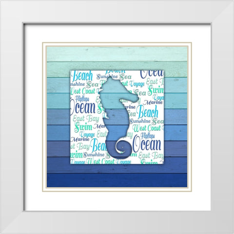 Gypsy Sea Blue V4 1 White Modern Wood Framed Art Print with Double Matting by LightBoxJournal