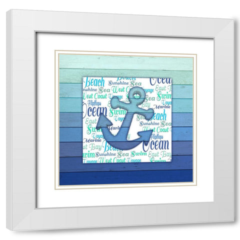 Gypsy Sea Blue V4 2 White Modern Wood Framed Art Print with Double Matting by LightBoxJournal