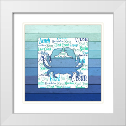 Gypsy Sea Blue V4 3 White Modern Wood Framed Art Print with Double Matting by LightBoxJournal