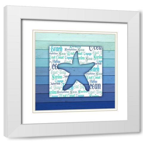 Gypsy Sea Blue V4 4 White Modern Wood Framed Art Print with Double Matting by LightBoxJournal