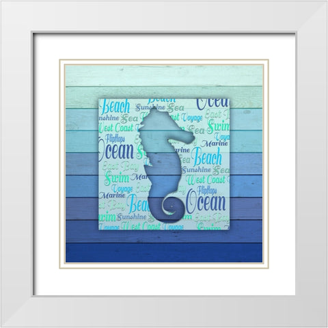 Gypsy Sea Blue V5 1 White Modern Wood Framed Art Print with Double Matting by LightBoxJournal