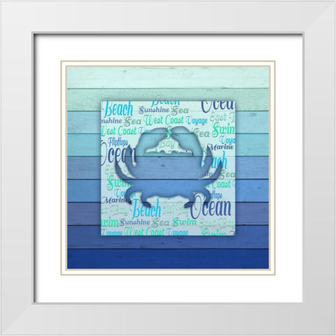 Gypsy Sea Blue V5 3 White Modern Wood Framed Art Print with Double Matting by LightBoxJournal
