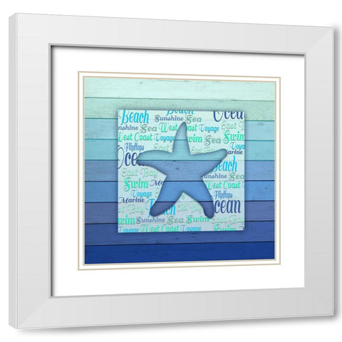 Gypsy Sea Blue V5 4 White Modern Wood Framed Art Print with Double Matting by LightBoxJournal