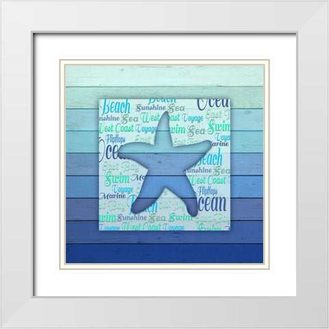 Gypsy Sea Blue V5 4 White Modern Wood Framed Art Print with Double Matting by LightBoxJournal