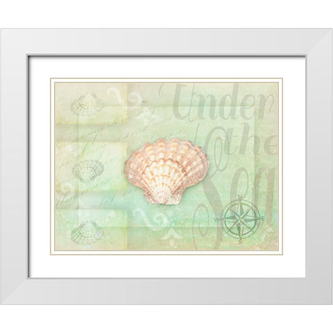 Gypsy Sea Green 1 White Modern Wood Framed Art Print with Double Matting by LightBoxJournal