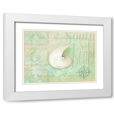 Gypsy Sea Green 2 White Modern Wood Framed Art Print with Double Matting by LightBoxJournal