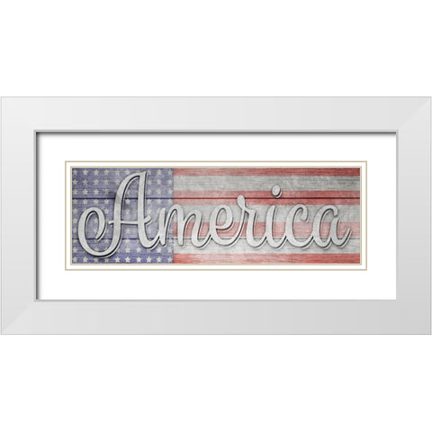 American Workshop Series 3 V6 Signs 3 White Modern Wood Framed Art Print with Double Matting by LightBoxJournal