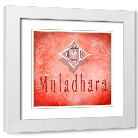 ChakrasYoga_Muladhara V3 White Modern Wood Framed Art Print with Double Matting by LightBoxJournal