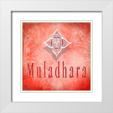 ChakrasYoga_Muladhara V3 White Modern Wood Framed Art Print with Double Matting by LightBoxJournal