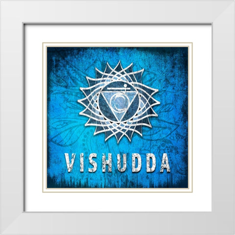ChakrasYoga_Symbol_Vishudda White Modern Wood Framed Art Print with Double Matting by LightBoxJournal