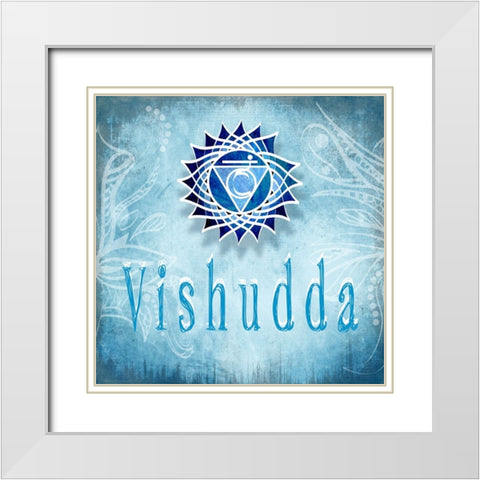 ChakrasYoga_Vishudda V3 White Modern Wood Framed Art Print with Double Matting by LightBoxJournal