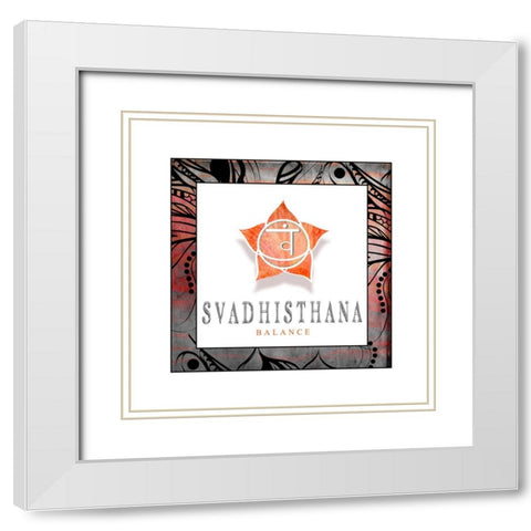 ChakrasYogaFramed_Svadhisthana V2 White Modern Wood Framed Art Print with Double Matting by LightBoxJournal
