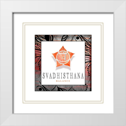 ChakrasYogaFramed_Svadhisthana V2 White Modern Wood Framed Art Print with Double Matting by LightBoxJournal