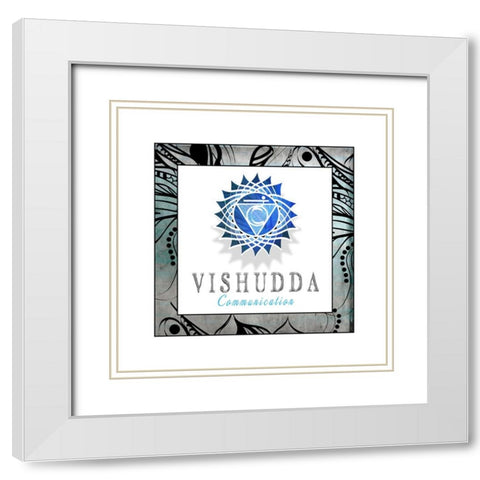ChakrasYogaFramed_Visudda V3 White Modern Wood Framed Art Print with Double Matting by LightBoxJournal