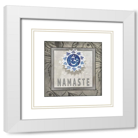 Namaste_Symbol 7_1 White Modern Wood Framed Art Print with Double Matting by LightBoxJournal