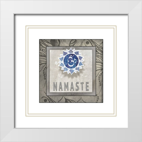 Namaste_Symbol 7_1 White Modern Wood Framed Art Print with Double Matting by LightBoxJournal