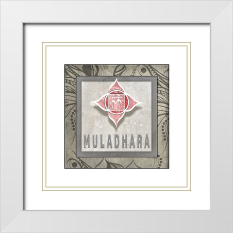 Muladhara_Symbol 7 White Modern Wood Framed Art Print with Double Matting by LightBoxJournal