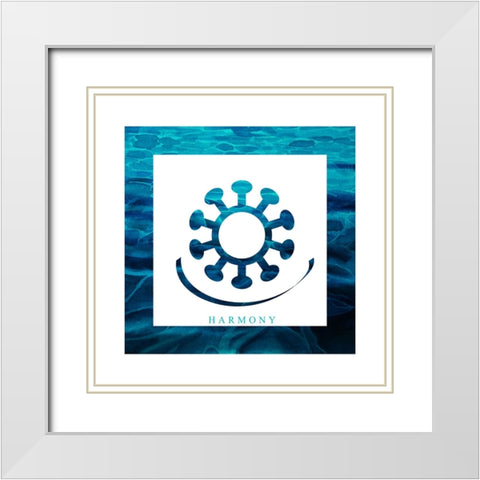 Yoga V1 Harmony White Modern Wood Framed Art Print with Double Matting by LightBoxJournal