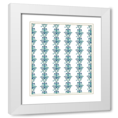 YogaPattern White Modern Wood Framed Art Print with Double Matting by LightBoxJournal