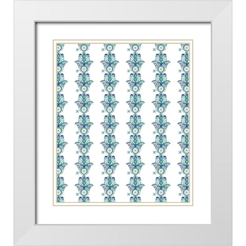 YogaPattern White Modern Wood Framed Art Print with Double Matting by LightBoxJournal