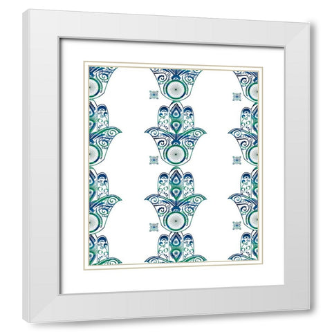 YogaPattern2 White Modern Wood Framed Art Print with Double Matting by LightBoxJournal