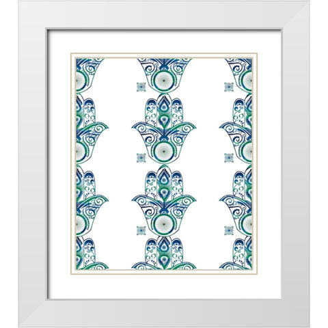 YogaPattern2 White Modern Wood Framed Art Print with Double Matting by LightBoxJournal