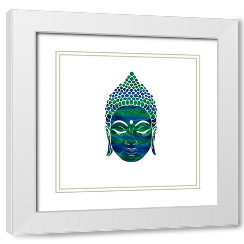 YogaSymbol V4 White Modern Wood Framed Art Print with Double Matting by LightBoxJournal