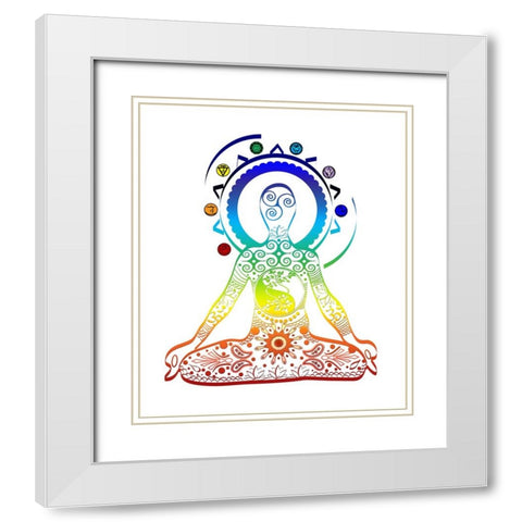YogaV1 3 White Modern Wood Framed Art Print with Double Matting by LightBoxJournal