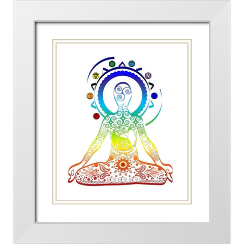 YogaV1 3 White Modern Wood Framed Art Print with Double Matting by LightBoxJournal