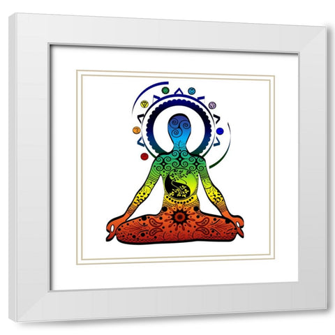 YogaV5 White Modern Wood Framed Art Print with Double Matting by LightBoxJournal