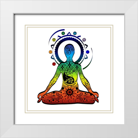 YogaV5 White Modern Wood Framed Art Print with Double Matting by LightBoxJournal