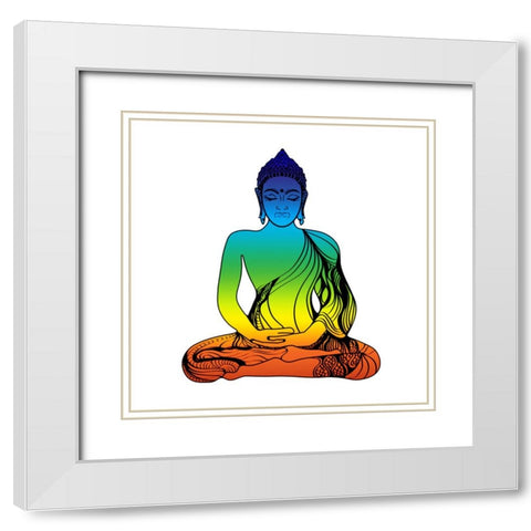 YogaV6 White Modern Wood Framed Art Print with Double Matting by LightBoxJournal
